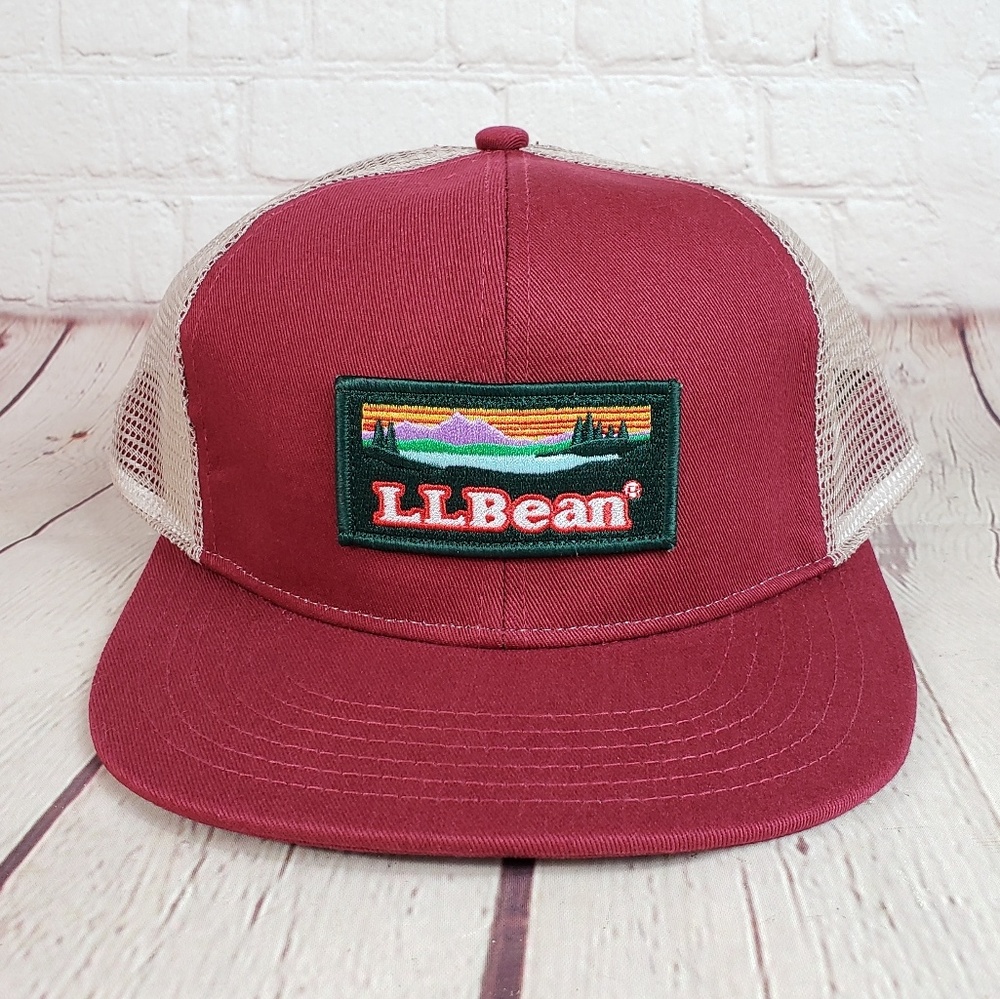 NEW LL Bean Mountain Trucker Patch Hat